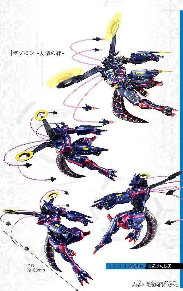 加布兽友情之绊手办,加布兽的五种进化手办