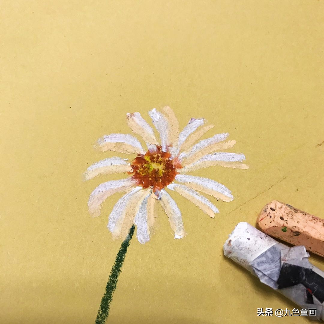 蜡笔油画棒绘画作品,少儿油画棒画法