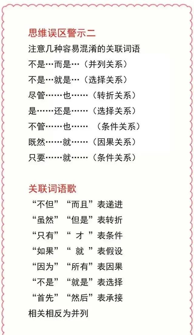 语文三年级关联词的方法和技巧,小学三年级关联词知识点讲解