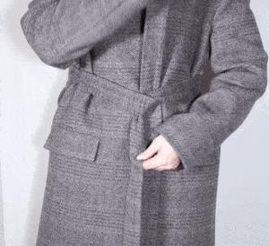 大衣腰带怎么系简单又好看,大衣短腰带系法简单又好看的系法