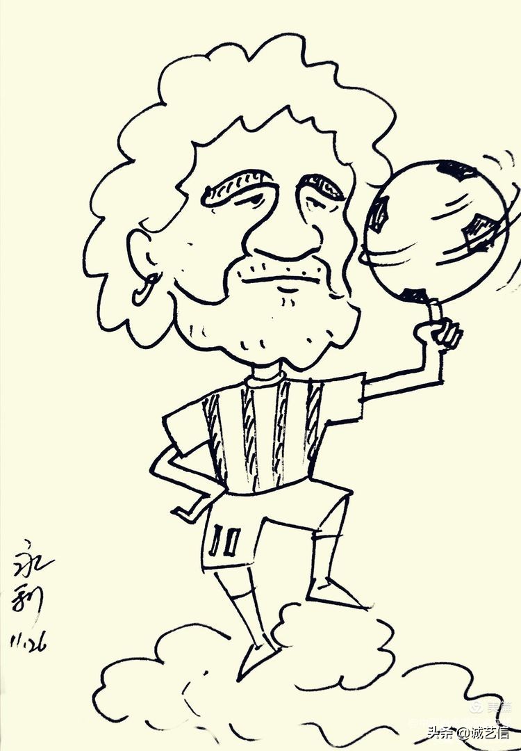 马拉多纳高清漫画壁纸,马拉多纳漫画