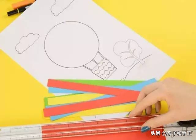 幼儿园气球手工贴画,创意手工气球印画