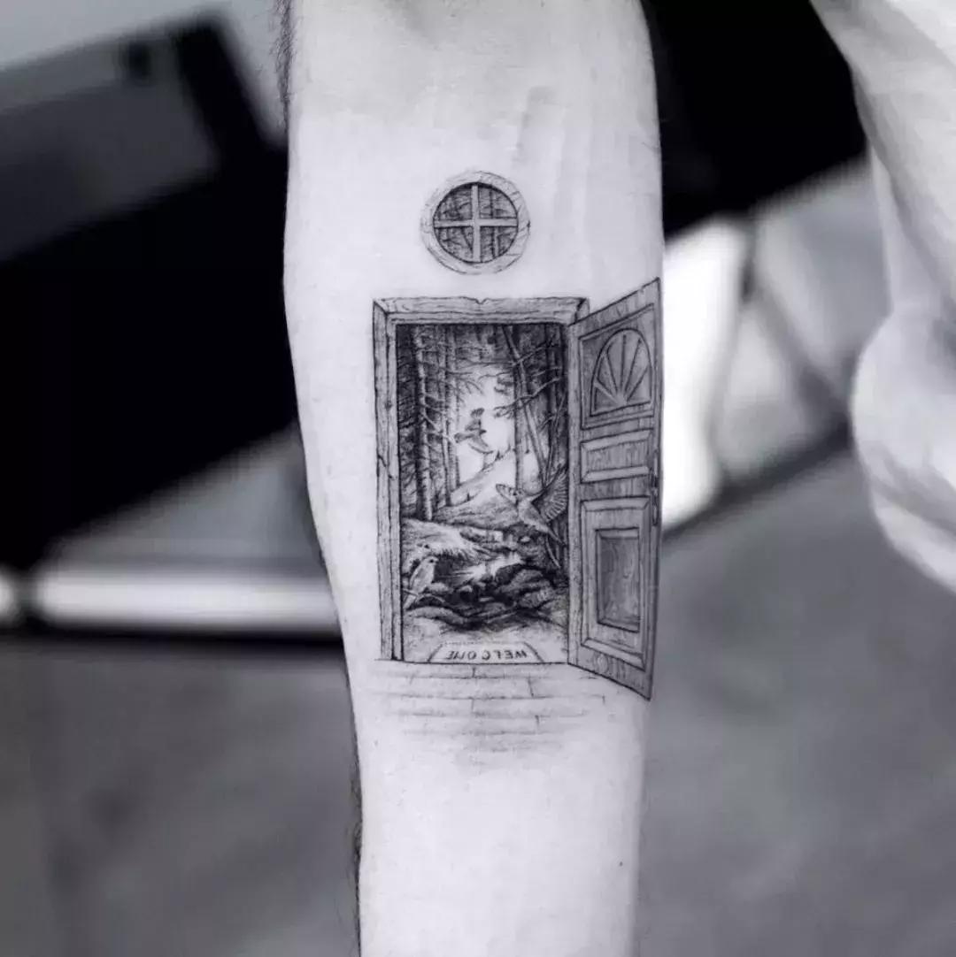 会动的纹身图案,有意境的纹身