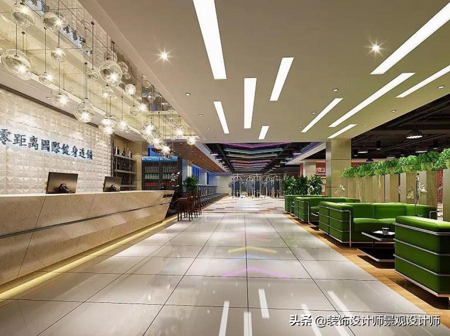 公司健身房设计效果图,书房健身房二合一设计效果图