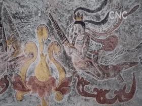 古稀老年人画,叶脉造型画