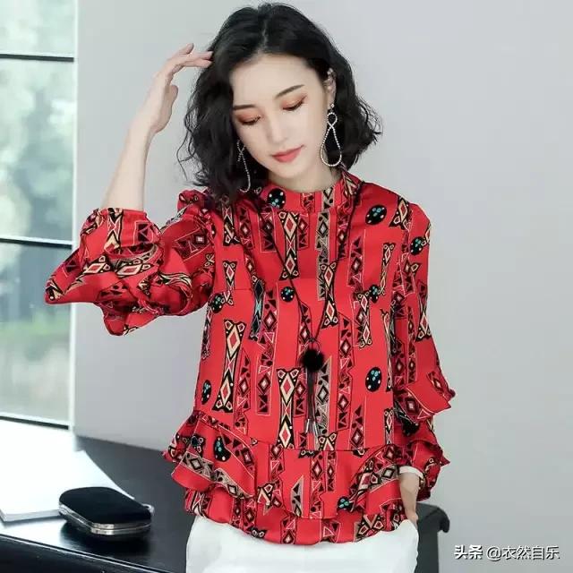 留心过这样的雪纺衫，减龄又洋气魅力款式经典而时尚优化身材比例