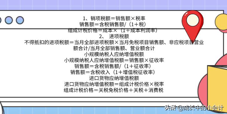 税务会计万能公式,会计人必备税种计算公式大全