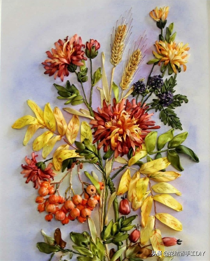 丝带绣的立体绣法,丝带绣的各种绣法视频