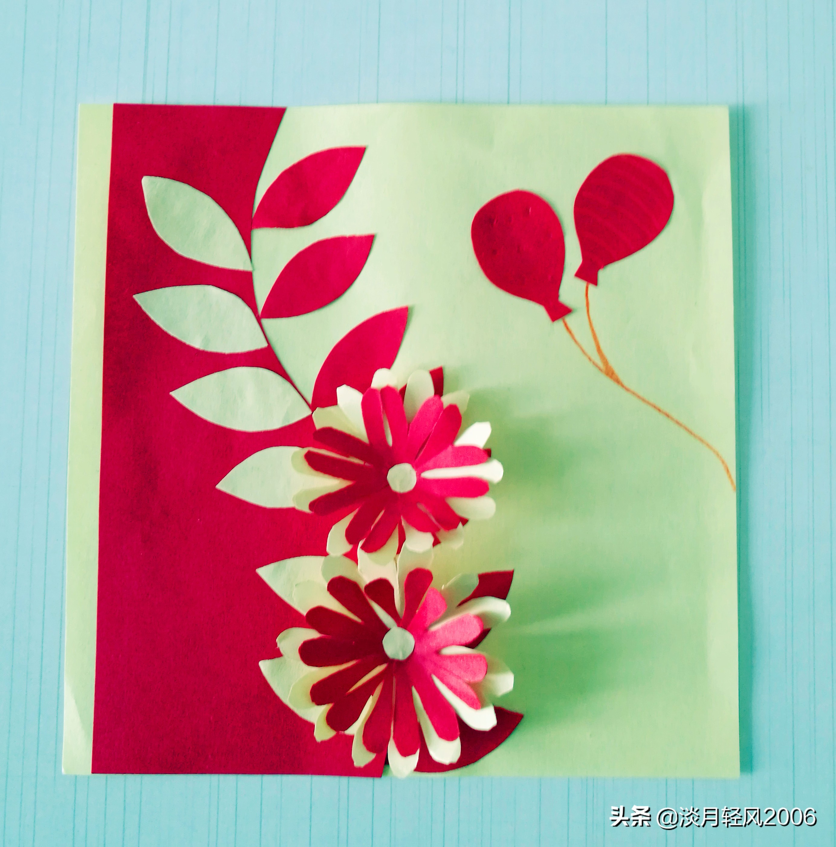 适合幼儿做的简单新年手工贺卡,可以用硬卡纸做的手工贺卡