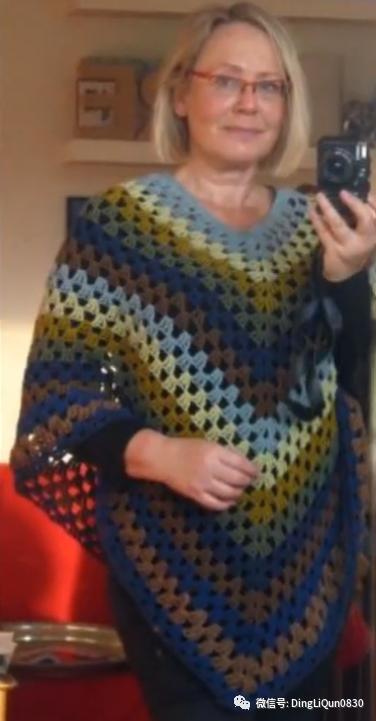 斗篷披肩钩花图样,针织披肩花样图片大全