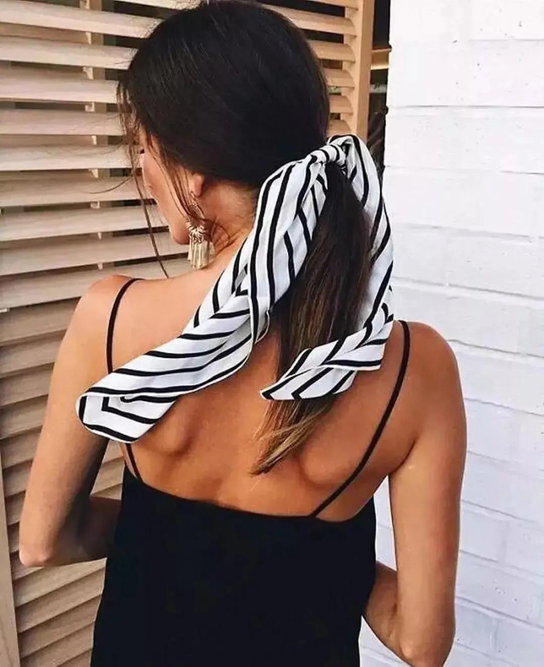 长丝巾古装系法3米长1.5米宽丝巾,长条丝巾配衬衣的系法简单又漂亮