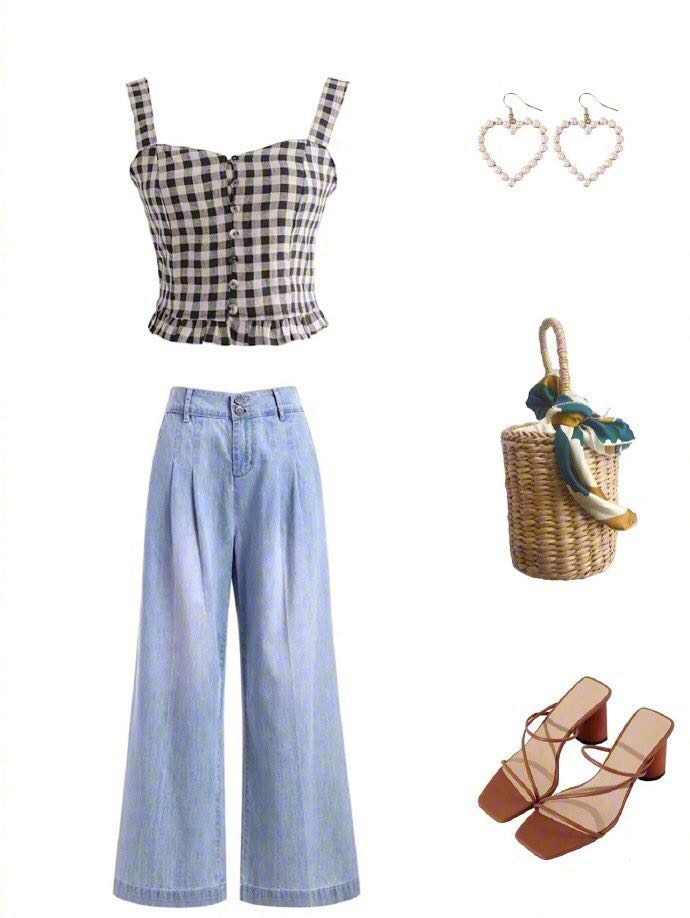 夏季简单裤装搭配，舒适又美丽，休闲时随意穿穿也很迷人