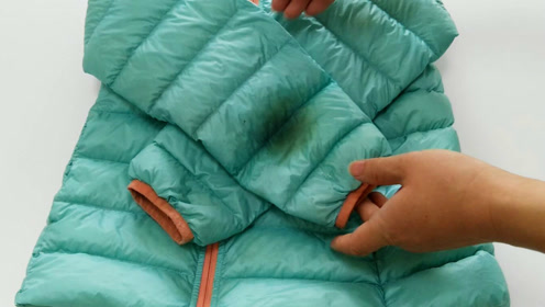 羽绒服去油渍小妙招清洗视频,电吹风清洁羽绒服油渍小妙招