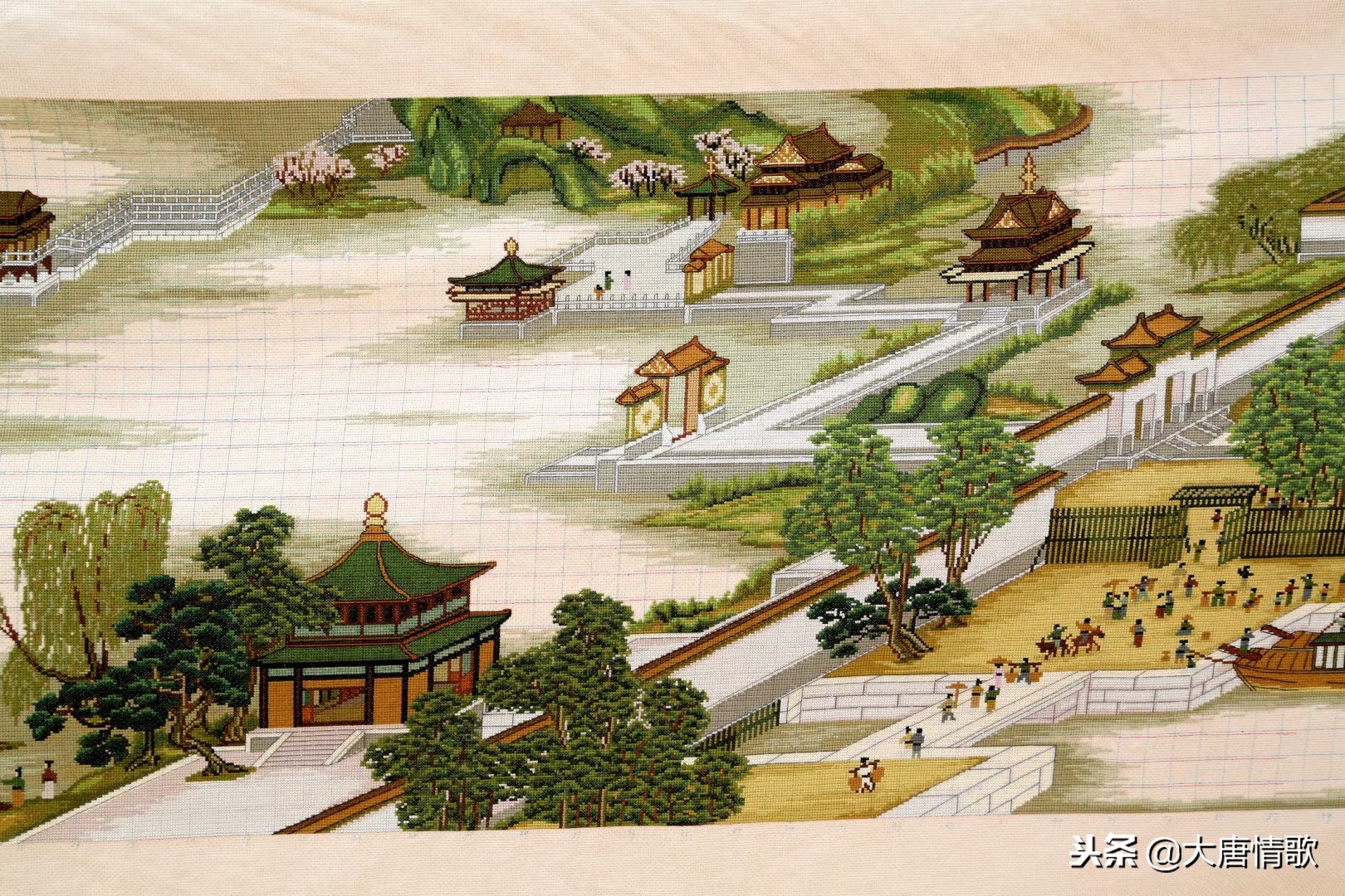 十字绣清明上河图完整照片,清明上河图十字绣真实视频