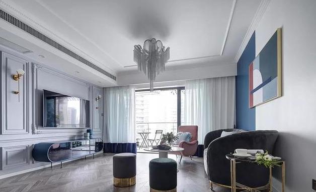 客厅不吊顶贴石膏线效果图,客厅不吊顶只做石膏线条