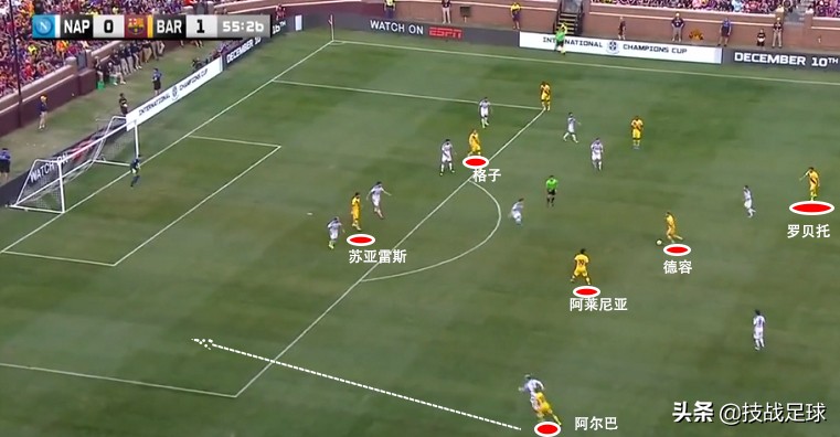 巴萨德容个人集锦,德容巴萨首秀表现