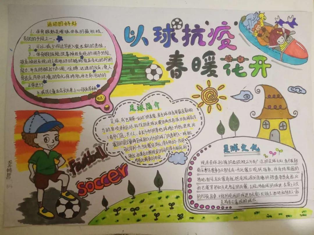 以足球为主题的抗疫手抄报,以足球为主题的抗疫手抄报高难度