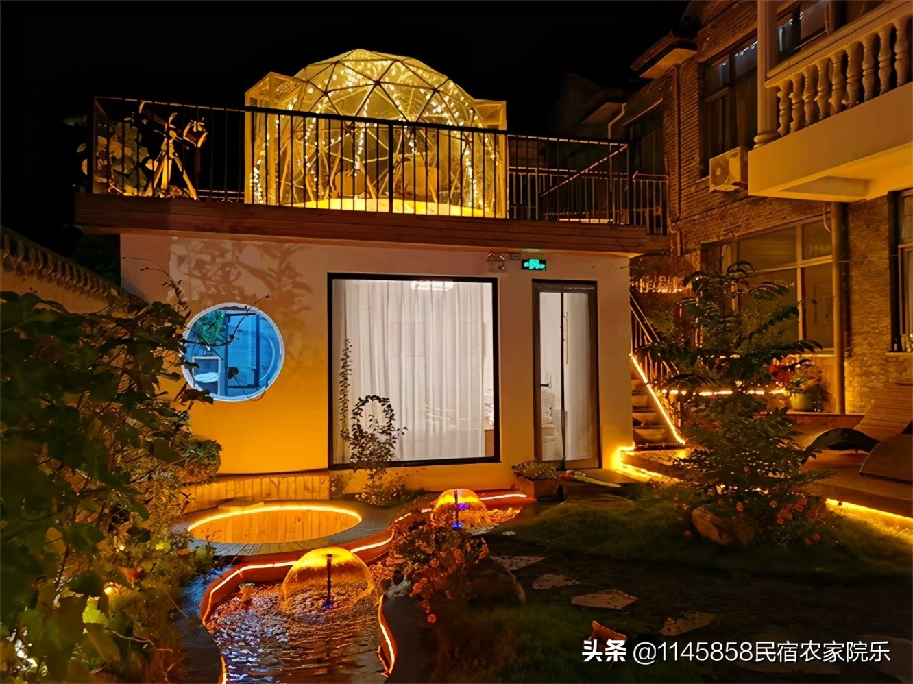 怀柔简约私汤山景独立民宿,怀柔云山中民宿