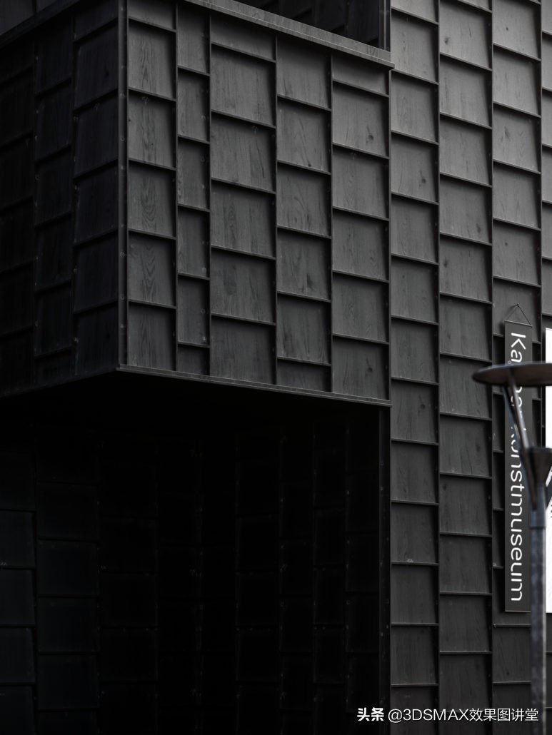 「室内效果图」瑞典卡尔马艺术博物馆室外效果图表现思路