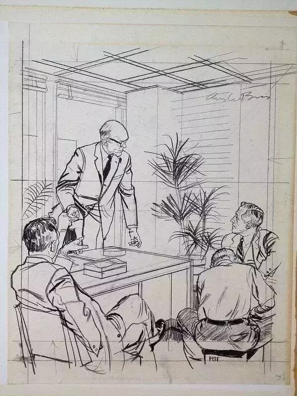 速写大师，线条流畅，场景速写满满都是美国老电影的感觉