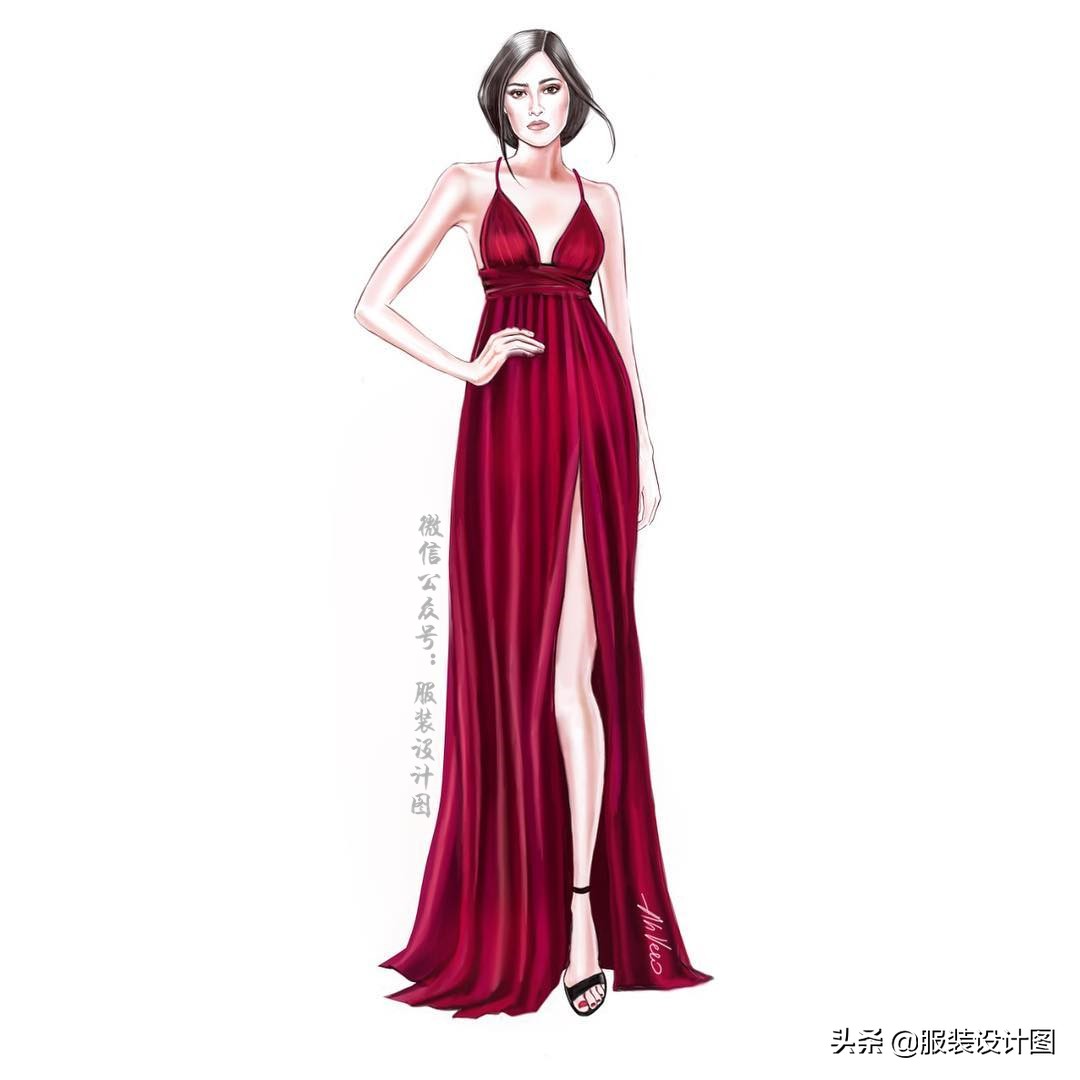 服装设计时装画教学procreate,procreate画服装设计图教程