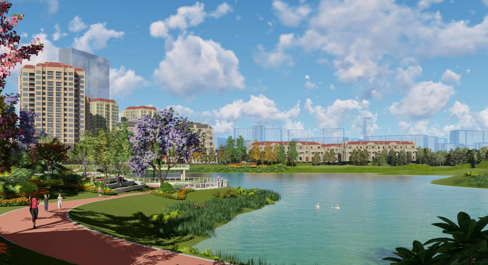 双福山水湖城,江津双福中央公园效果图