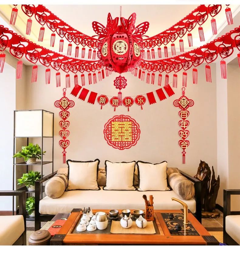 备婚男方贴喜字的讲究,备婚日常喜字拉花