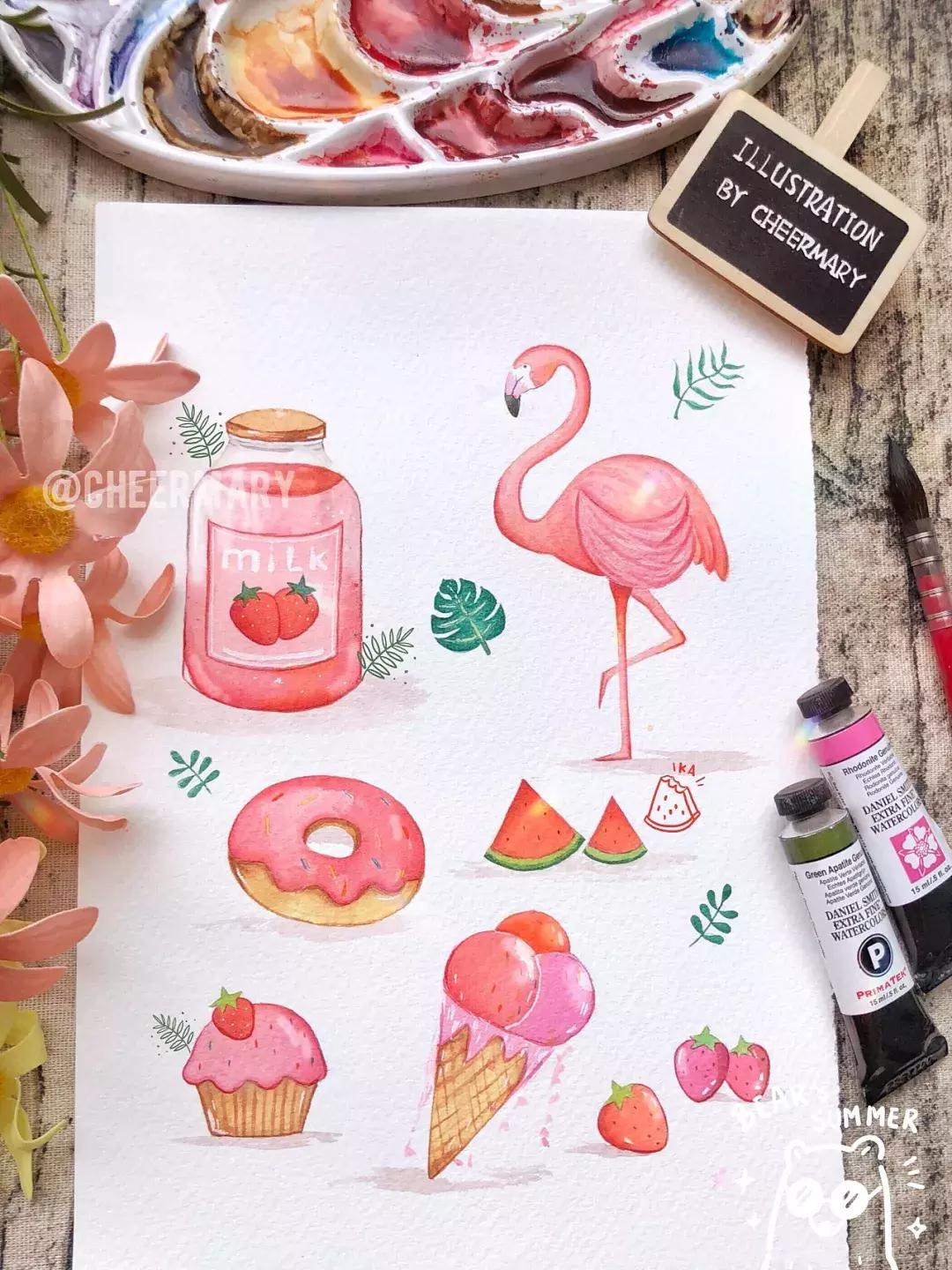 简笔画可爱小人插画,超萌可爱的插画小人