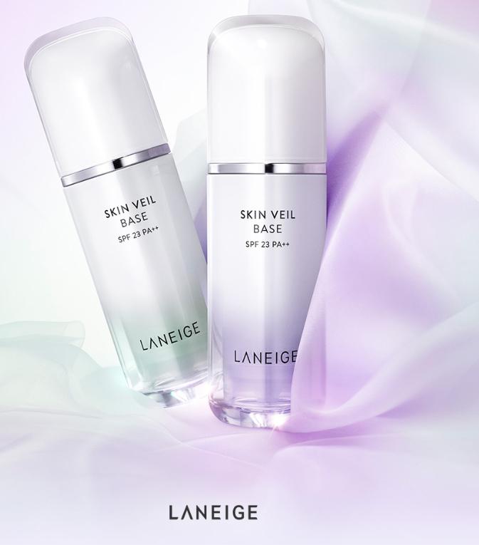 兰芝妆前雪纱丝柔防晒隔离气垫,兰芝雪纱丝柔防晒隔离乳紫色