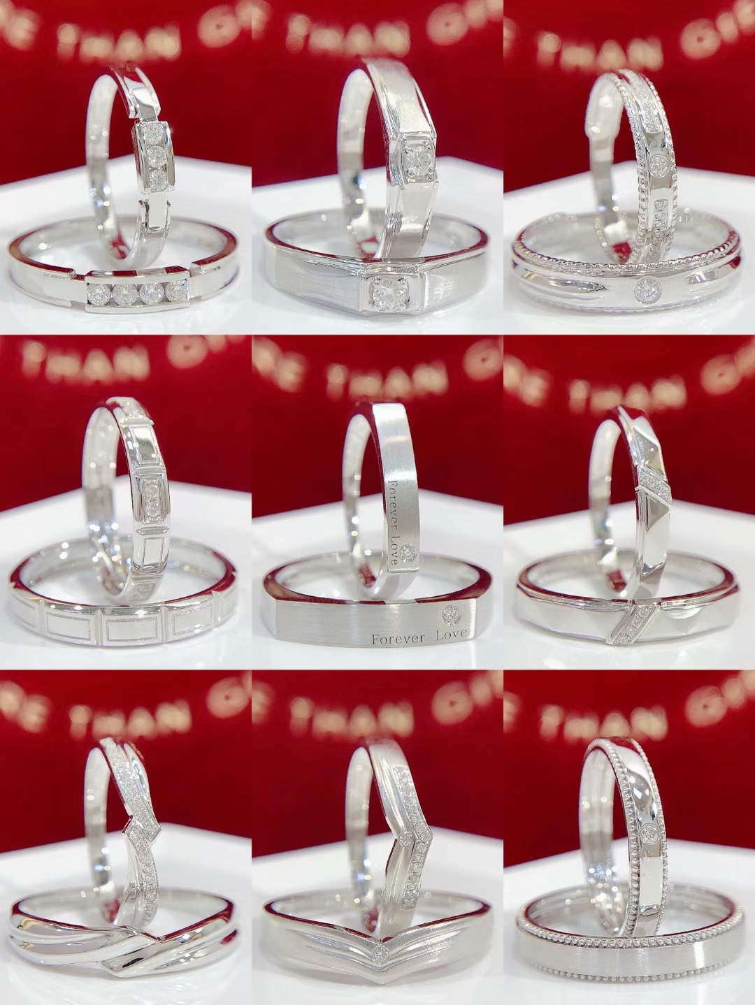 100左右纯银情侣对戒推荐,实体店买一对银的情侣对戒多少钱