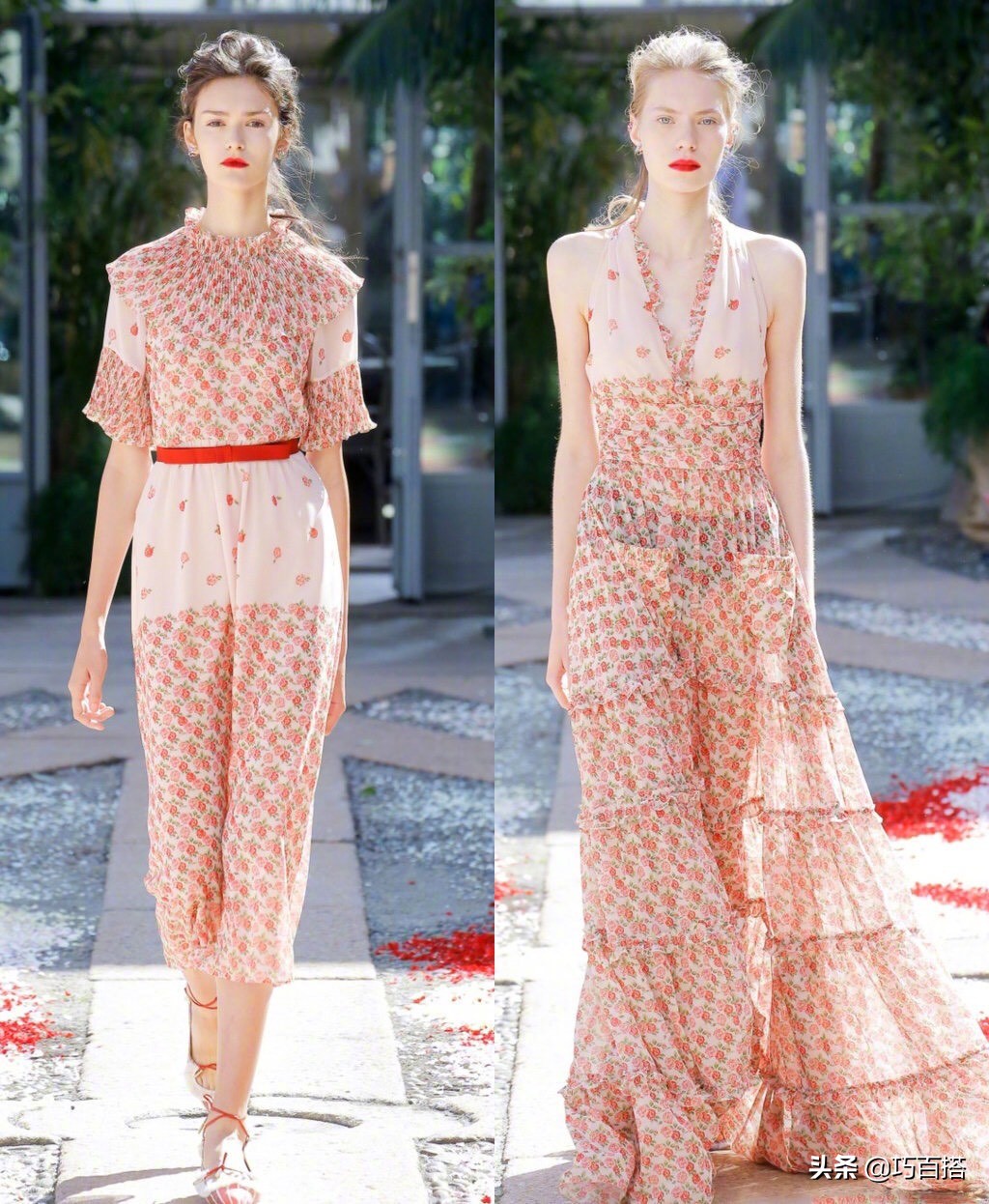 时尚优雅碎花裙,碎花裙这样穿气质又温柔