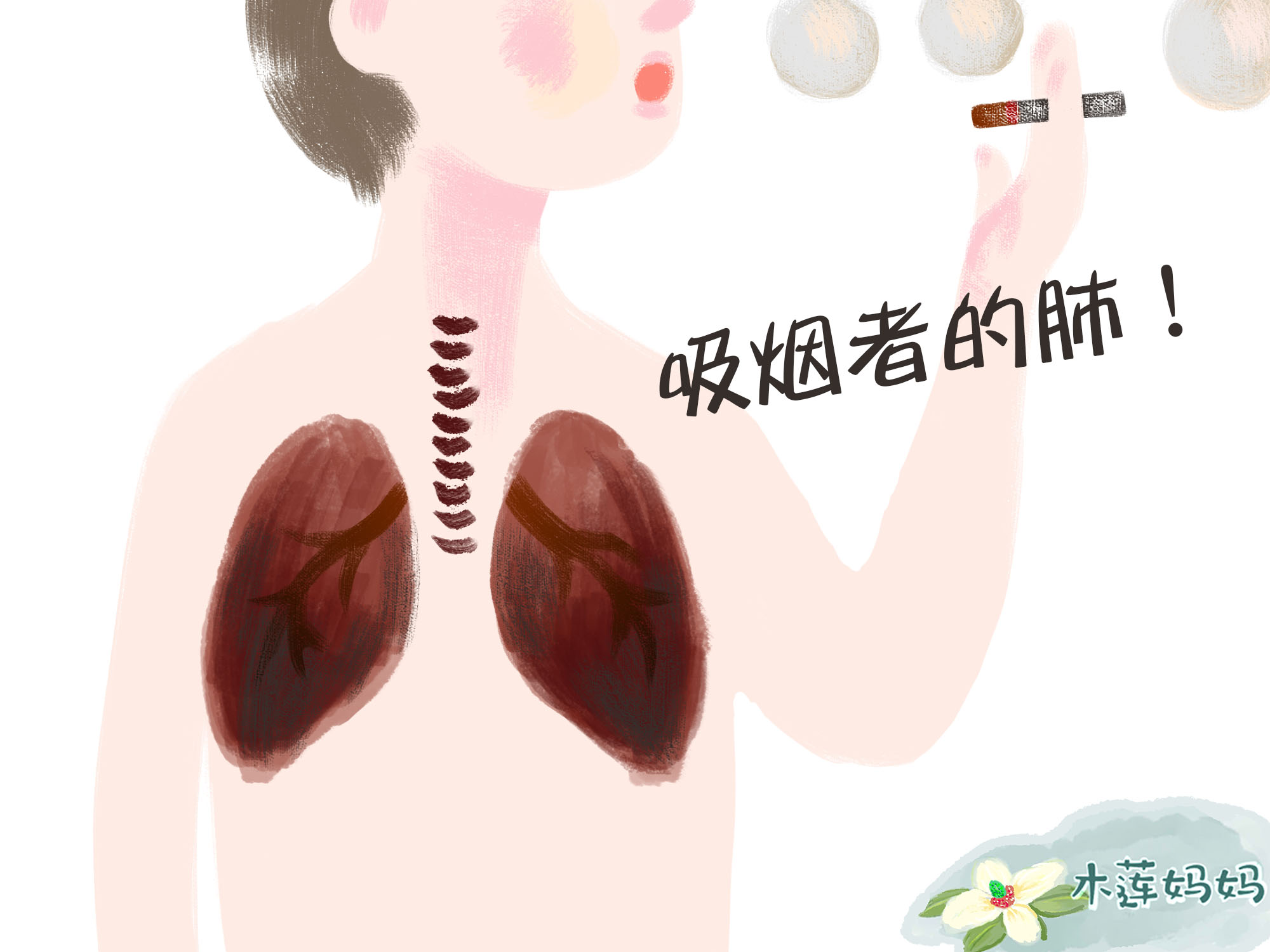 你吸烟，连同身边人被你拉到“二手烟沼泽”中，越陷越深，停下吧