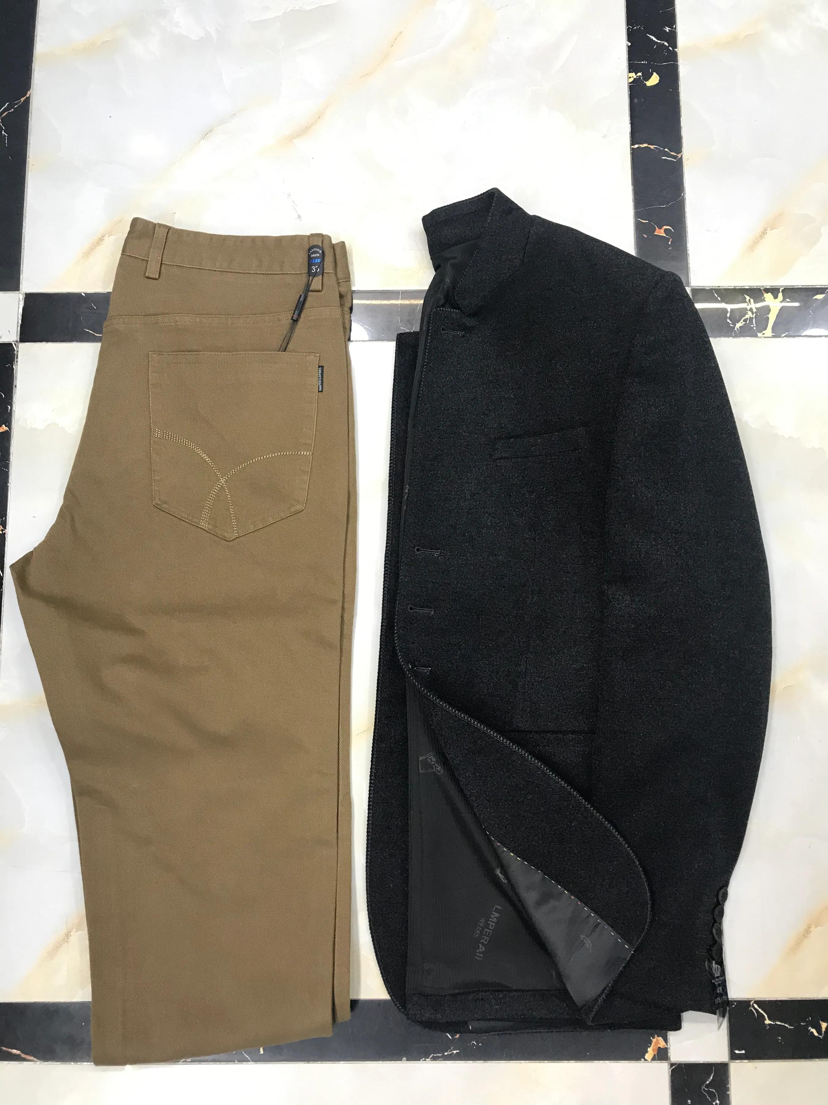 休闲裤卡其色才是百搭款,百搭卡其色休闲裤