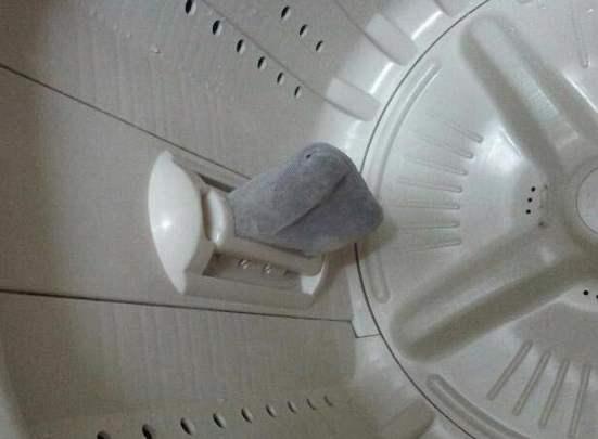 机洗完衣服发现全是毛絮，洗衣机的小机关要打开，之后不用烦了