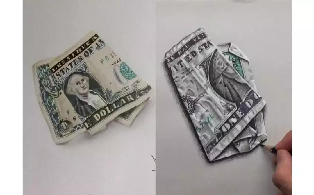 学渣购物小票画画,97年画画天才