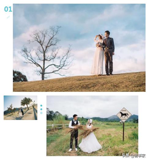 清新唯美的婚纱照简单才最美,青岛春天外景婚纱照