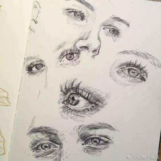 简笔画古风眼睛100种画法,古风眼睛100种画法简单