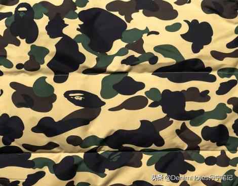 日本原宿潮牌猿人头Bape推出多材质拼接牛仔夹克