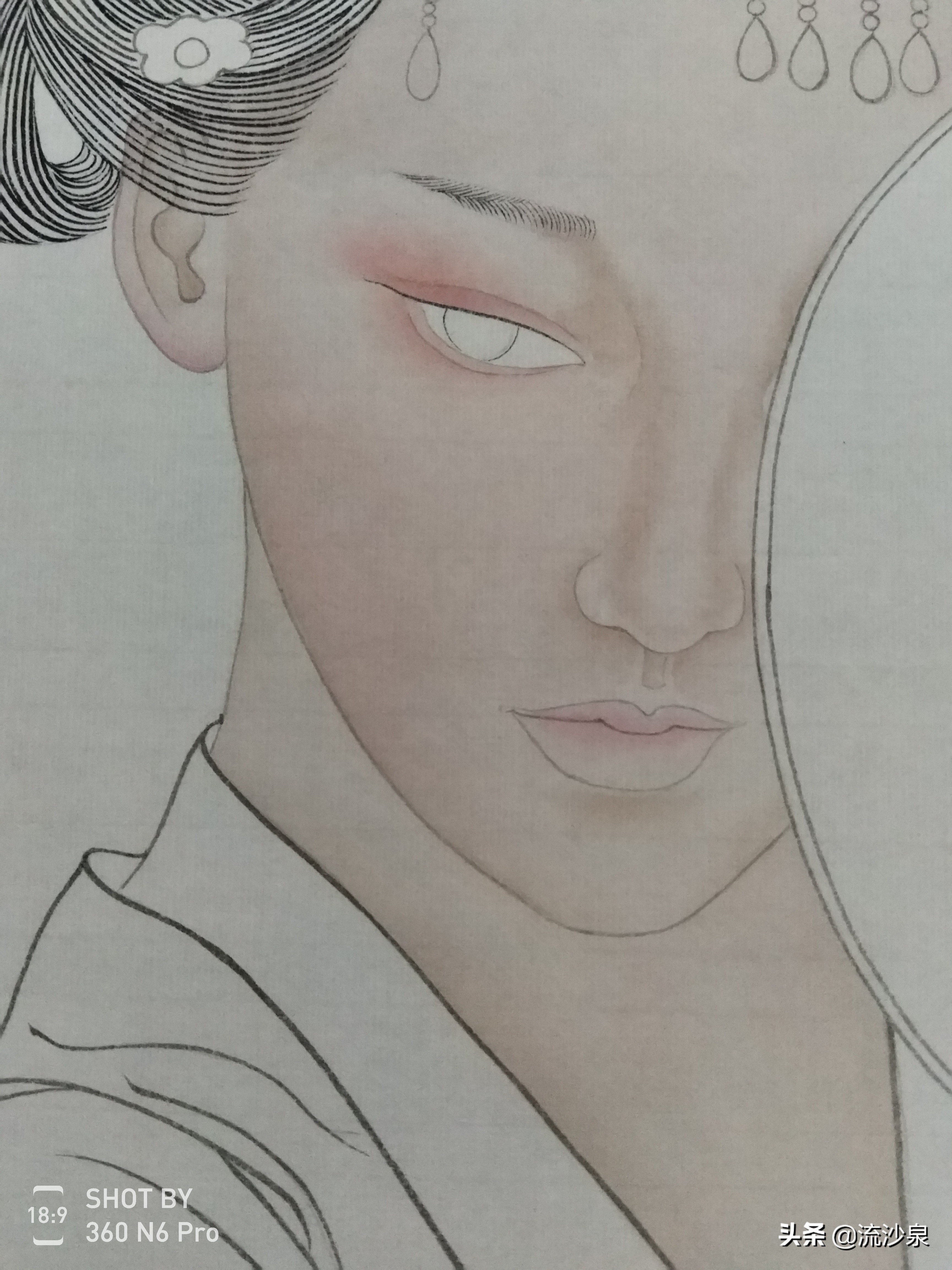 工笔荷花染色步骤图解,工笔仕女技法图解