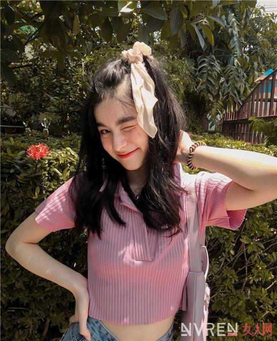 2022新款夏季潮流polo衫,洋气时髦polo衫女黄色