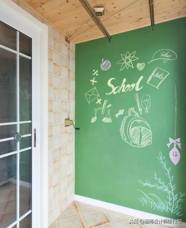 美式风装修绿色墙,美式风格阳台墙面