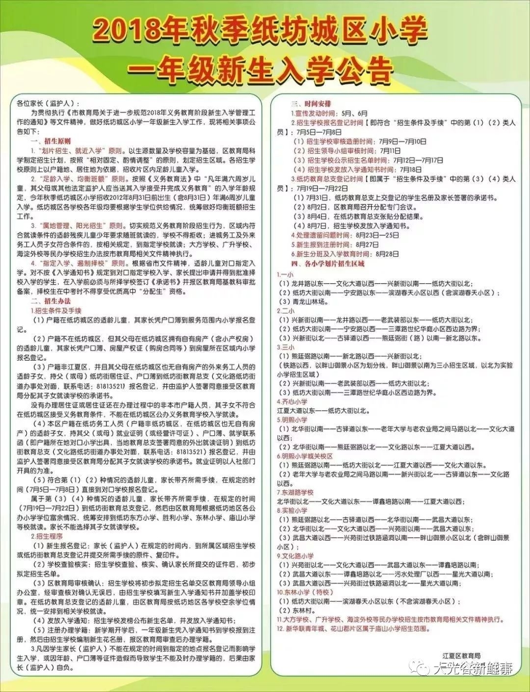 武汉光谷初中划片明细表,武汉将调整中小学划片范围