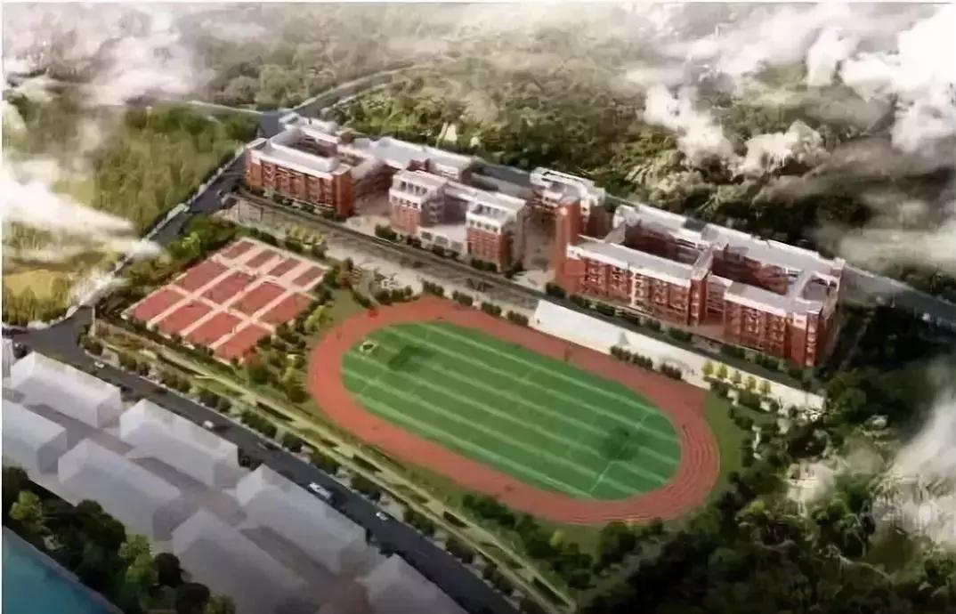 江门学校新建项目,江门滨江省实学校效果图