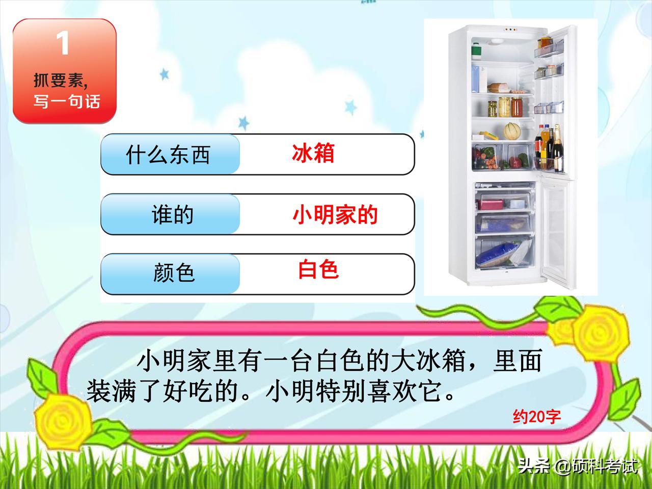 一二年级语文看图写话专项练习:20个详细教程+练习范文,可*载下**