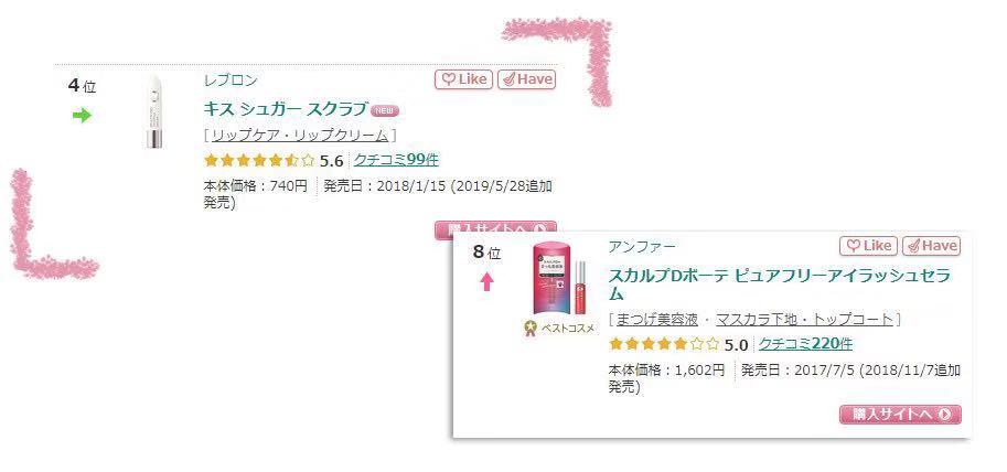 年度大赏cosme排名,2019cosme大赏全分析