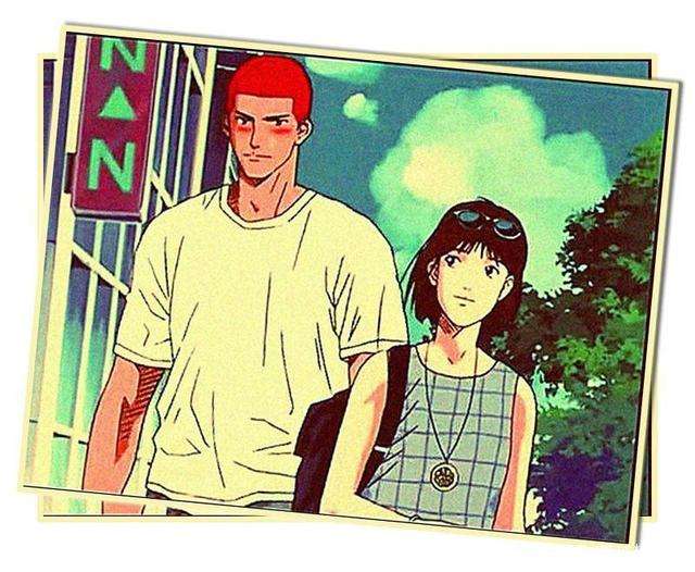 灌篮高手樱木与晴子海边剪影,灌篮高手樱木和晴子情侣视频