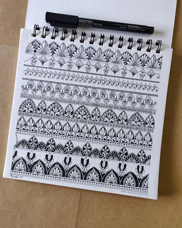 抽象曼陀罗艺术与可爱动物的创意结合:繁复精美,附绘画基础图案