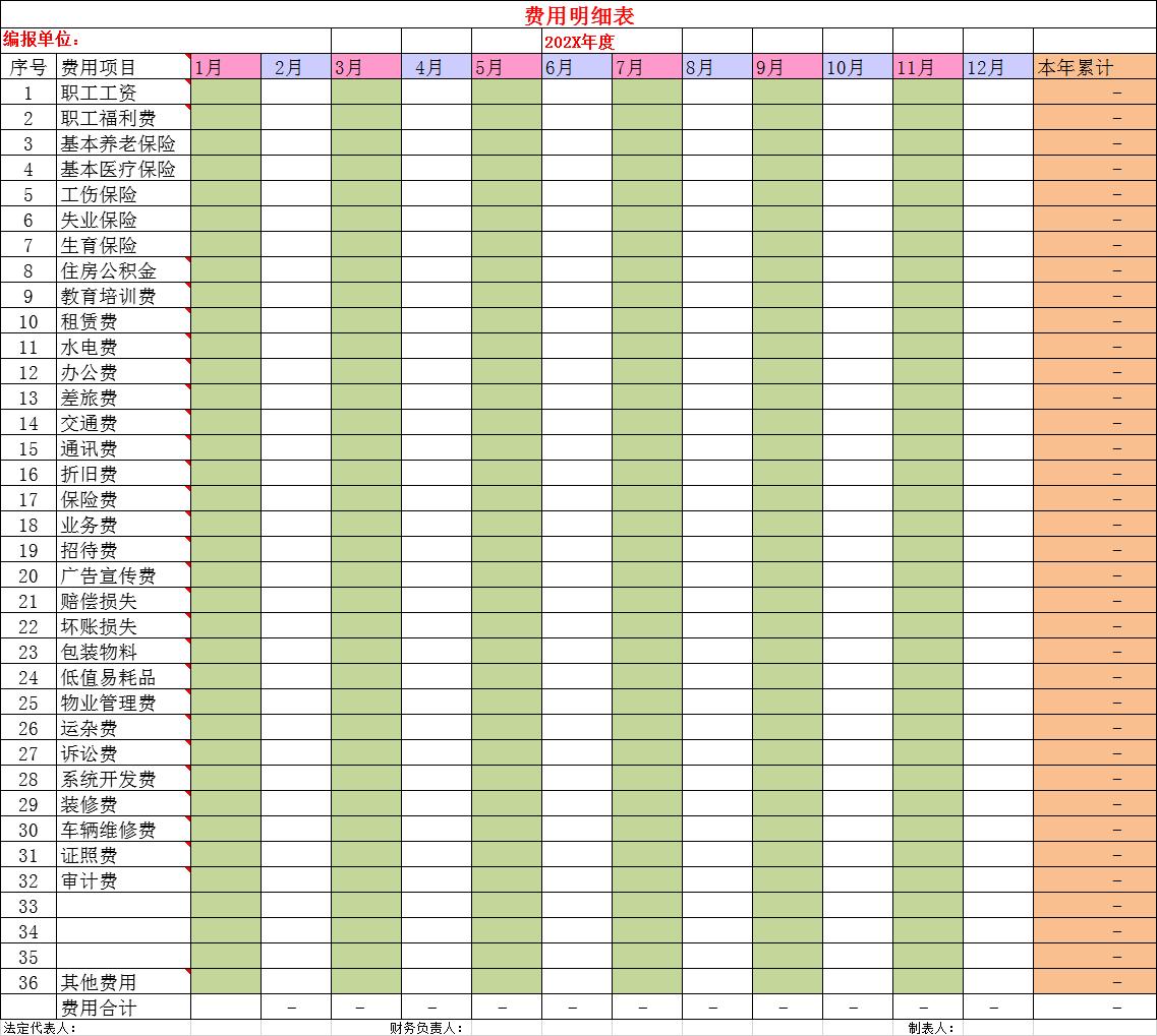 如何制作会计月报表,会计报表表格技巧