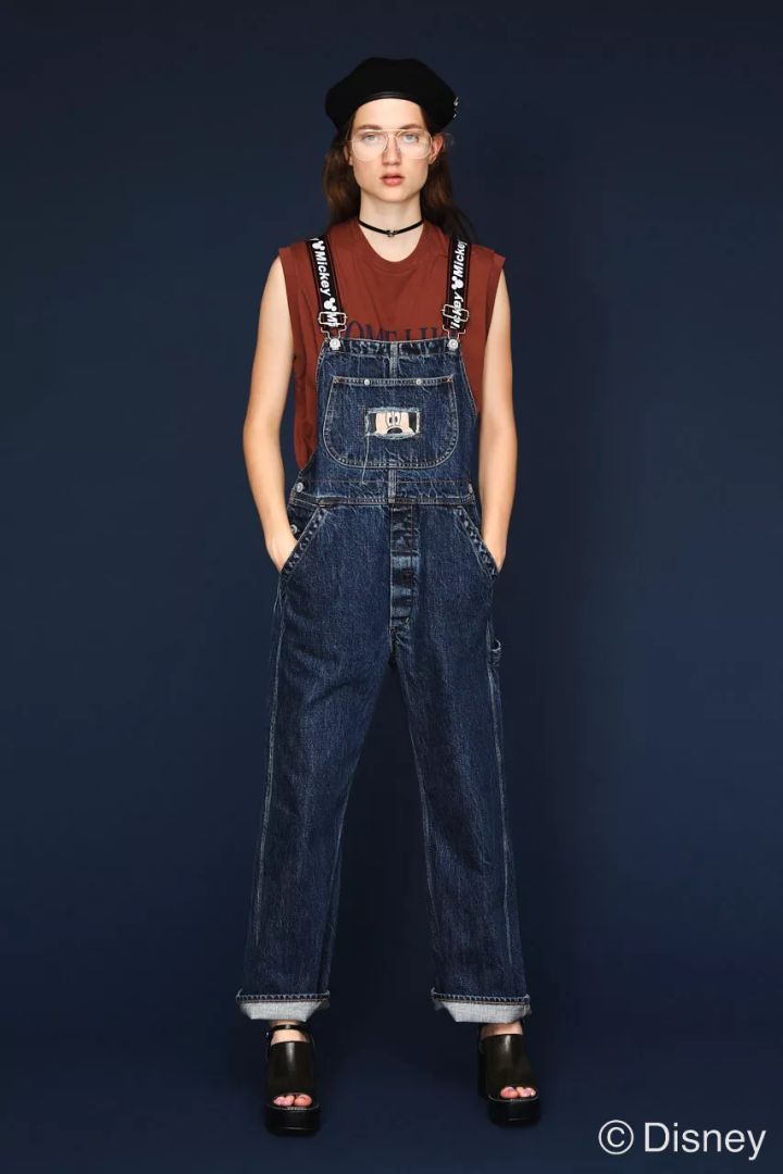 moussy迪士尼背带裤,moussy迪士尼联名明星同款