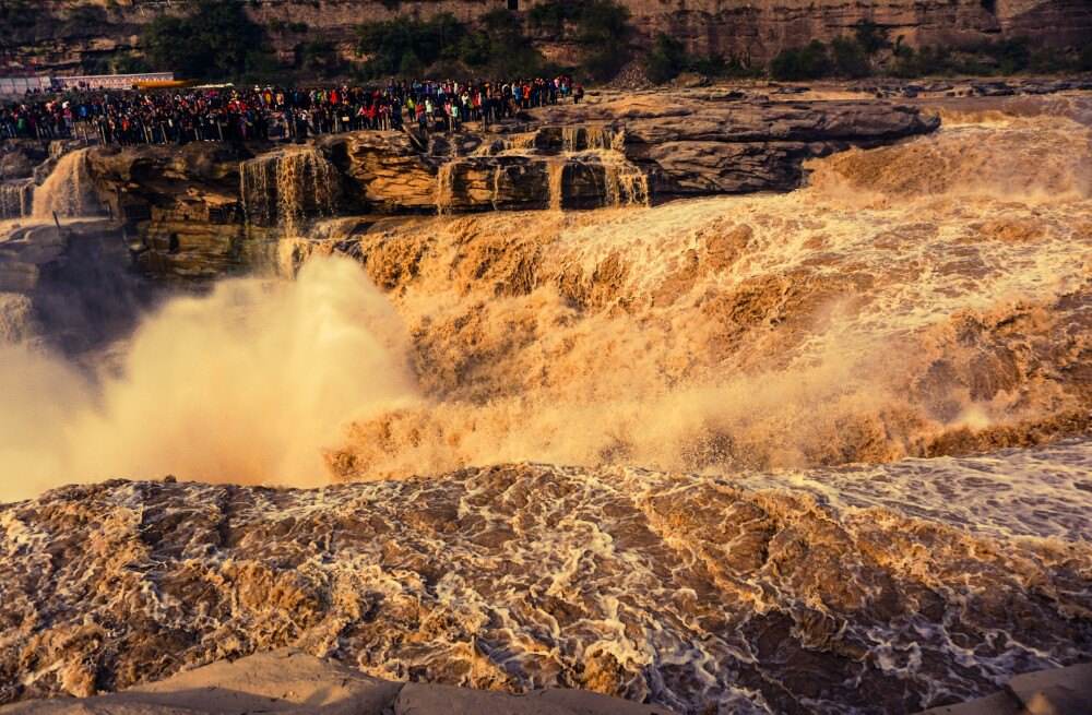 黄河震撼瀑布,黄河口最大瀑布